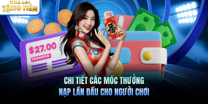 Chi tiết các mốc thưởng nạp lần đầu cho người chơi